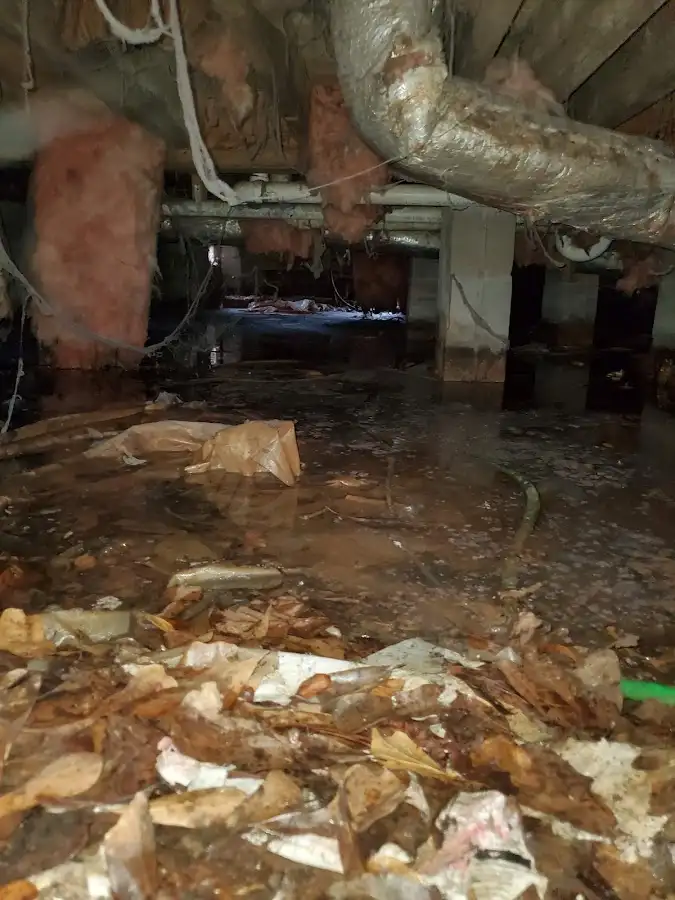 Crawl space flood assessment for Commercial Water Damage Restoration in Horsham